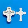 Nuevo Colgante de Cruz Molde de Silicona Creativo Hecho a Mano Pegamento Arcilla Molde de Cerámica Blanda Accesorios Decorativos para Hornear