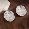 Pendientes Metálicos Exagerados de Forma Irregular de Gota de Agua Europeos y Americanos para Mujer Pendiente de Flor de Ola de Industria Pesada de Nicho Accesorio de Concha de Pulpo Venta al por Mayor
