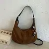 Bolso de Axila para Mujer 2026 Nuevo Otoño Vintage Gamuza Melard Bolso de Hombro para Viajes Cotidianos Bolso Cruzado de Gran Capacidad
