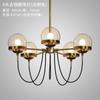Lámpara de araña vintage con personalidad creativa nórdica, sencilla, para sala de estar, comedor, dormitorio, cafetería, color bronce, lámpara de araña mágica para el hogar