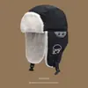 Gorro Lei Feng para hombres y mujeres, gorro de invierno para exteriores para montar a caballo, frío y cálido, gorro de algodón grueso con felpa del noreste, protección para los oídos, gorro de aviador
