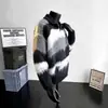 Suéter Retro Estilo Perezoso de Piel Sintética de Visón con Bloques de Color y Rayas para Hombre, Suéter de Estilo Americano con Cuello Camisero para Pareja, Tejido de Punto Irregular