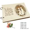 Manualidades de Madera Más Vendidas Libreta de Firma para Invitados de Boda Álbum de Fotos de Boda Cuaderno Creativo Productos de Madera