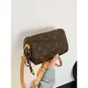 Bolsa Pequena Estampada de Alto Padrão Transfronteiriça para Mulheres 2026 Novo Modelo Bolsa Transversal Fashionável Versátil Portátil de Ombro Pequena Quadrada Comércio Exterior