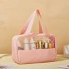 Bolsa de cosméticos de nuevo estilo, de gran capacidad, impermeable, de PVC translúcido, para lavado, de PU, portátil, para viajes y almacenamiento