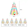 Novo em estoque Tema Arco-Íris Colorido Natal Festa de Aniversário Infantil Conjunto de Descartáveis Copo de Papel Prato de Papel