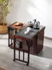 Mesa de Chá Móvel para Varanda Mesa de Chá Doméstica Armário de Chá Giratório Mesa de Café Moderna com Rodinhas Carrinho de Chá Pequeno de Luxo Leve Famoso da Internet
