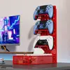 Soporte de Mango para Auriculares Estilo Simple 2 en 1 Colgador de Almacenamiento Auriculares de Diadema Consola de Videojuegos Estante de Almacenamiento Multifuncional