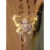 Linterna de Flores Estilo Antiguo Hanfu Linterna de Mano Mariposa Linterna de Flores Luminosa Accesorio para Fotografía Linterna de Palacio Adorno Colgante Accesorios Ya