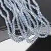 Cuentas de Cristal de Vidrio Planas Brillantes de 4/6/8 mm para Joyería DIY Cuentas Sueltas de Cristal Collar Pulsera