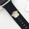 Novo Anel Decorativo para Pulseira de Apple Watch Tachas Decorativas de Cogumelo Acessórios Decorativos de Pulseira de Silicone Samsung Huawei
