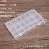 Caja de Embalaje con Particiones de Plástico PP Transparente con Botón, Caja de Almacenamiento para Joyería, Papelería, Herramientas de Ferretería, Accesorios de Pesca