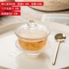 Tazón Golondrina tazón de postre tazón de sopa vajilla Tazón de Cristal borde dorado tazón de vidrio hogar oreja plateada tazón para avena