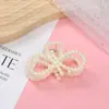 Pin de Perla Estilo Coreano Lazo de Corazón Pin Geométrico Pin de Tiburón Pasador Accesorio para el Cabello Accesorio de Perla para el Cabello Red