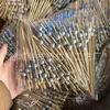 Cuentas Doradas de Madera, Cuentas de Madera Natural, Palillos Decorativos Desechables de Bambú, Palillos para Frutas, Palillos Artísticos de Bambú, Palillos para Cócteles