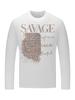 Camiseta de manga comprida marca de moda masculina verão fino para usar por baixo homens de meia-idade e idosos quente top com strass roupas de primavera e outono