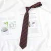 Corbata de lazo estilo japonés con rayas rojas, azules, doradas y rojas para hombre y mujer, estilo universitario, con foto de graduación, color marrón