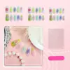 Unhas Vestíveis 3D com Design de Flor Colorida Gradiente Popular Transfronteiriça de Alta Qualidade Premium Atacado de Peças de Unha de Loja Especializada