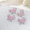 Famosos en Internet adornos para uñas de mariposa de doble capa, tridimensionales, incrustados con diamantes, láser inteligente, color hielo transparente, mariposa, decoración de uñas DIY
