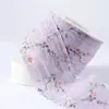Cinta de Chifón Estampada con Adorno Floral Pequeño Accesorios para el Cabello Lazo DIY Cinta para Sombrero de Paja Correa de Embalaje para Caja de Regalo