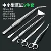 Pinças Sheng Bang Rong Conjunto Completo Paisagismo Clips de Aço Inoxidável Espessados Aquário Estendida Para Plantio de Suculentas Pegar Tamanho Grande Para Tartarugas