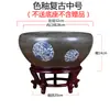 Tanque de Agua para Flores para Cultivar Nenúfares, Tanque de Peces Hidropónico para Acuicultura, Macetas de Cerámica, Barril Profundo de Loto Antiguo de Gran Diámetro Tanque Feng Shui