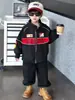 Jaqueta de motociclista infantil para primavera e outono, estilo coreano, sportswear infantil moderno e estiloso, adequada para meninos e meninas jovens, transfronteiriça