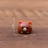 Vaporera de animales en miniatura para micro paisajismo, simulación creativa, juguete de comida, decoración de casa de muñecas DIY y figuras en miniatura