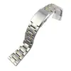 Pulseira de chapa de aço com três elos pulseira de aço inoxidável fivela de fecho duplo dobrável pulseira de arco de 20mm Acessórios universais para relógio