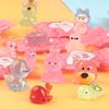 Animal tridimensional luminoso grão brotando saco surpresa miniatura comida brincar resina diy prêmio de escola primária caixa surpresa saco surpresa pequeno