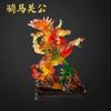 Figura de Vaso de Agua de Caballo Guan Gong, Estatua de Buda Dios de la Riqueza, Decoración de Escritorio de Oficina, Santo Marcial Guan Gong al por Mayor