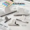 Clips con forma de montaña de acero inoxidable, clips metálicos de oficina, carpetas de archivo personalizadas multiespecificación, portafacturas, clips para agenda, papelería al por mayor