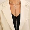 Cadena de suéter de acero inoxidable transfronteriza collar cadena de hueso de serpiente borla nicho de alta gama AliExpress moda femenina venta al por mayor