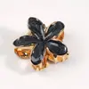 2025 Nuevo Pinza de Garra Estilo Lujo Ligero Clip para Cabello con Goteo de Aceite Aleación Tocado Accesorios para el Cabello de Flor Venta Caliente Pinza para Recogido Cola de Caballo Joyería Mujer