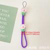 Nuevo Lanyard para Teléfono Móvil de Flor de Dibujos Animados Anti-Pérdida Creativo para Muñeca Cuerda de Nylon Llave Colgante Hebilla Cadena Corta para Mano