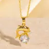Joyería de Moda Transfronteriza, Lujo Ligero con un Toque de Alta Gama, Collar Sencillo, Versátil para el Uso Diario, Colgante de Cadena para Clavícula de Nicho de Alta Gama