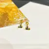 Los Pendientes de la Serie Animal Son el Nuevo Producto Popular. Aretes de Acero de Titanio Chapados en Oro Real de 18 Quilates. Tornillos de Giro, Clavos de Hueso del Oído de Aguja Fina