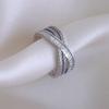 Anillo de Lujo Ligero de Gama Alta con un Diseño Minimalista y de Nicho, Personalidad Sencilla y a la Moda, Anillo Abierto de Circonia Súper Brillante de Moda para Mujer