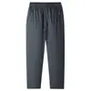 Yingao Calças Casuais Masculinas de Veludo Plus para o Inverno Calças de Moletom Quentes com Cordão Calças Masculinas de Perna Reta Novo Estilo Cor Sólida Roupa Externa Calças Longas Tendência