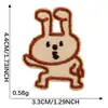 Patch Bordado Computadorizado Desenho Animado Marrom Fofo e Interessante Pequeno Animal Patch Acessórios Acessórios para Roupas Sapatos e Chapéus Adesivos de Tecido