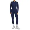 Macaquinho de Fleece com Zíper e Manga Longa QiuSha para Outono e Inverno, Body Esportivo de Fitness de Alta Intensidade 1590