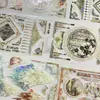Cinta con Estampado Dorado, Letras de Hoja de Arce con Temática de Garrote Estilo Antiguo, Material Fluido con Temática de Chica, Paquete de Pegatinas para Estudiantes