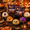 Nuevo Set de Regalo Caja de Juguetes Squishy de Halloween Transfronterizo con Panecillos al Vapor de Pectina y Juguetes Squishy de Fantasma de Halloween