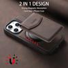 Funda combinada para teléfono móvil con soporte magnético giratorio para iPhone 18 Pro, con función Magsafe y tarjetero magnético