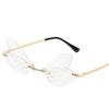 Gafas de Sol Coloridas Estilo Libélula con Ribete Nuevo Sin Marco Europeas y Americanas Divertidas de Bola Transfronterizas Gafas de Comercio Exterior Personalizadas