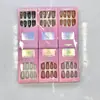 Nuevas Uñas Portátiles Estilo Comercio Exterior, Pegatinas de Uñas 3D de Dibujos Animados Frescas y Lindas, Pegatinas de Uñas Postizas Femeninas al por Mayor
