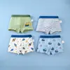 Calzoncillos tipo bóxer de algodón puro para bebé y niño, 100% algodón, tallas mediana y grande, niños, adolescentes, pantalones cortos de cuatro esquinas, estilo infantil