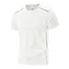 Nova Camiseta de Seda de Gelo de Secagem Rápida para Esportes de Verão, Lazer, Corrida, Fitness, Respirável, Manga Curta Elástica Masculina, Fresca e Antibacteriana
