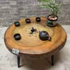 Mesa de Té de Madera de Alcanfor Talla de Raíz Madera Maciza Mesa de Café Pequeña Estilo Shaji B&B Sala de Estar Ventana Saliente Tatami Mesa Pequeña