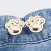 Botão de Garra de Gato cintura apertada pequena fixação cintura apertada sem pregos removível calças jeans saia cintura artefato